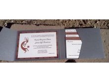 Southwest style pocketfold invitation set